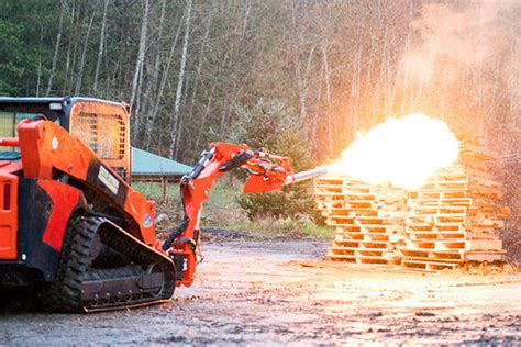 flame thrower skid steer attachment|VIRAL VIDEO: The Skid Steer Mounted Flamethrower.